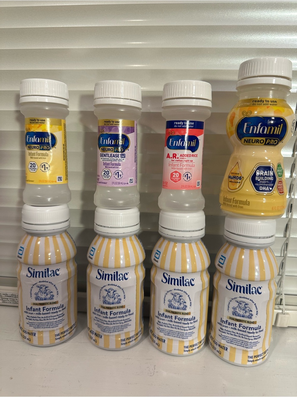 Lot of 8 empty 2-8oz plastic bottles with screw on lids for reuse recycle crafts